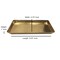 Vanity Tray | Hammered Rectangular Vanity Tray with Padded Bottom | Rose Gold Finish | Stylish & Durable